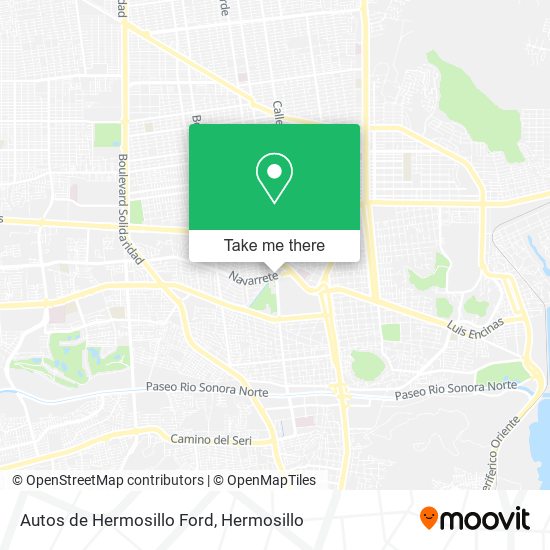 Autos de Hermosillo Ford map