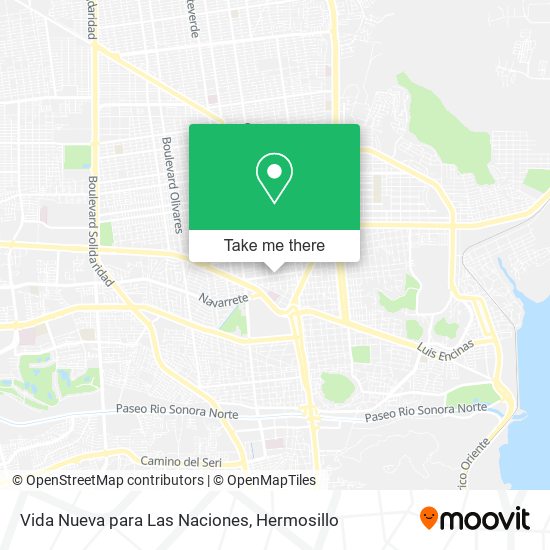 Vida Nueva para Las Naciones map