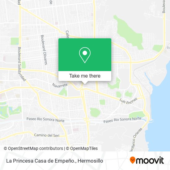 Mapa de La Princesa Casa de Empeño.
