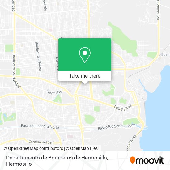 Mapa de Departamento de Bomberos de Hermosillo