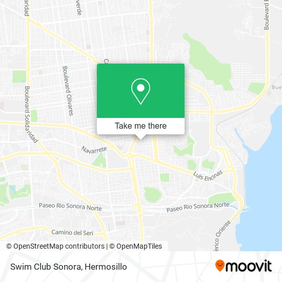 Mapa de Swim Club Sonora