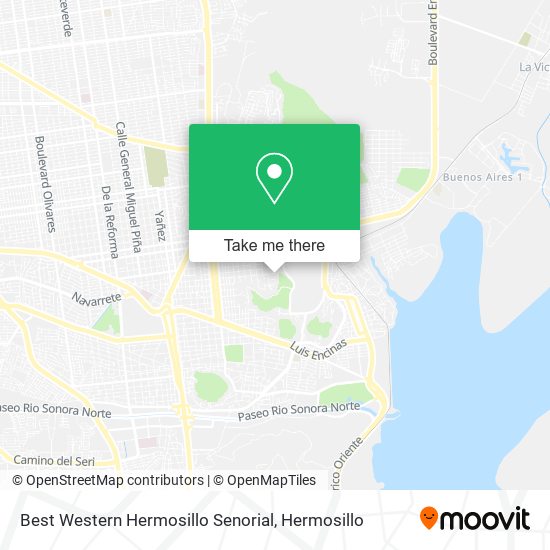 Best Western Hermosillo Senorial map