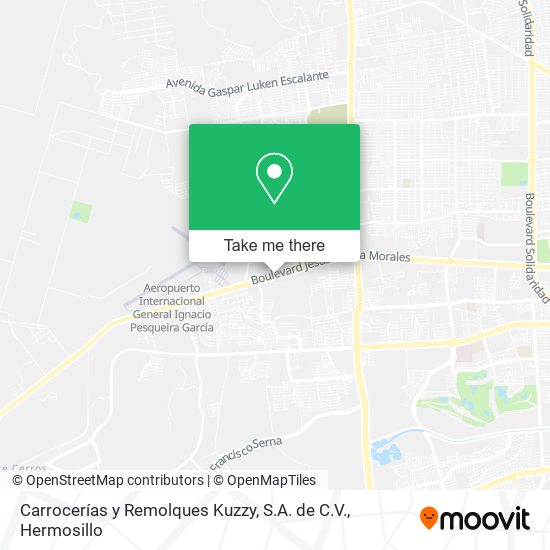 Mapa de Carrocerías y Remolques Kuzzy, S.A. de C.V.