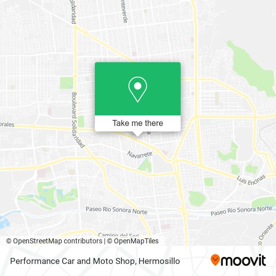 Performance Car and Moto Shop map