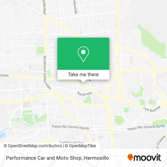 Performance Car and Moto Shop map