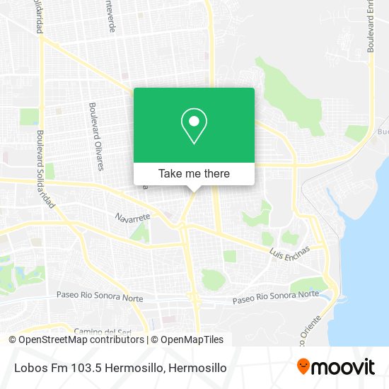 Lobos Fm 103.5 Hermosillo map
