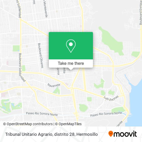 Tribunal Unitario Agrario, distrito 28 map