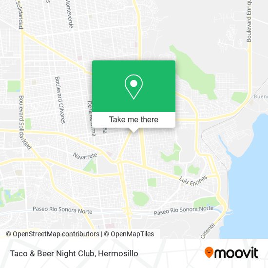 Taco & Beer Night Club map