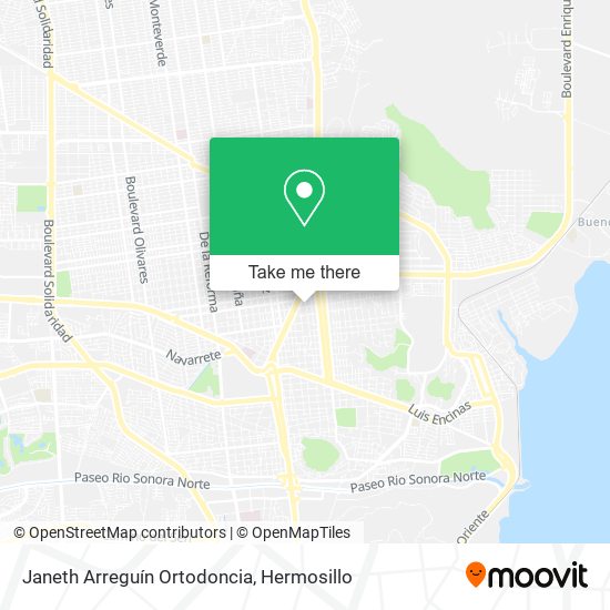 Janeth Arreguín Ortodoncia map