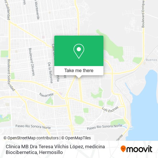 Clínica MB Dra Teresa Vilchis López, medicina Biocibernetica map