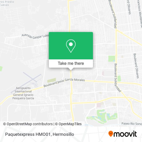 Paquetexpress HMO01 map