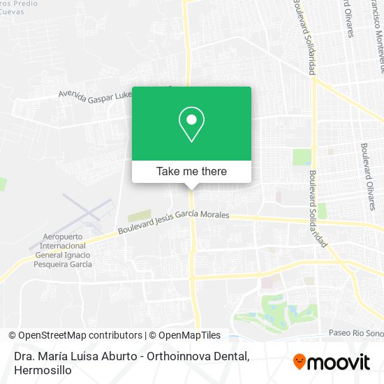 Mapa de Dra. María Luisa Aburto - Orthoinnova Dental