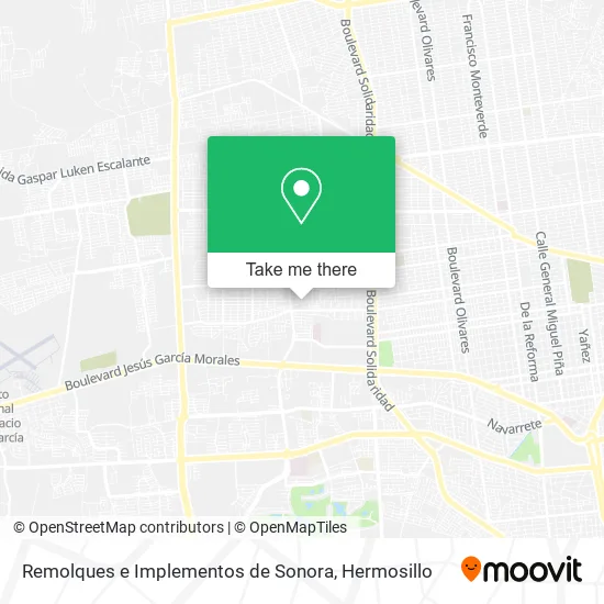 Remolques e Implementos de Sonora map