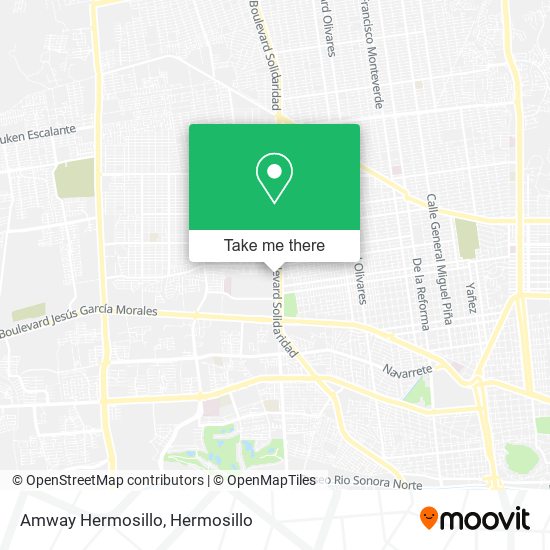 Mapa de Amway Hermosillo