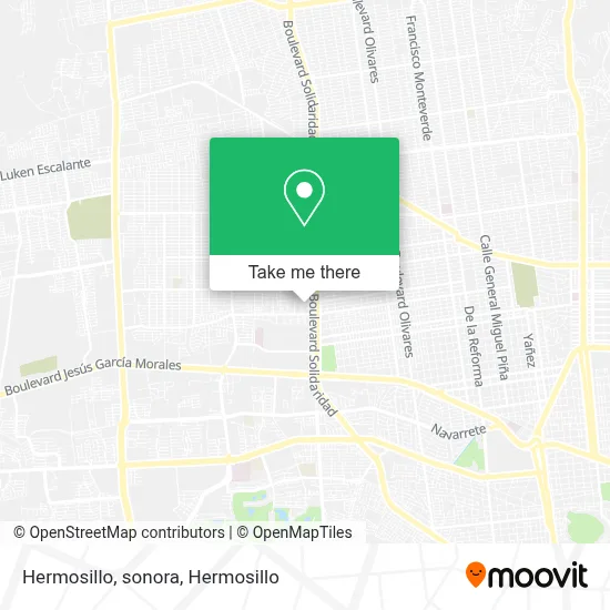 Hermosillo, sonora map