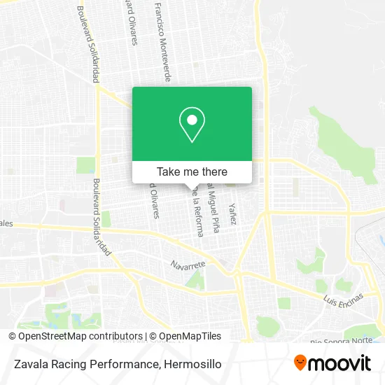 Zavala Racing Performance map
