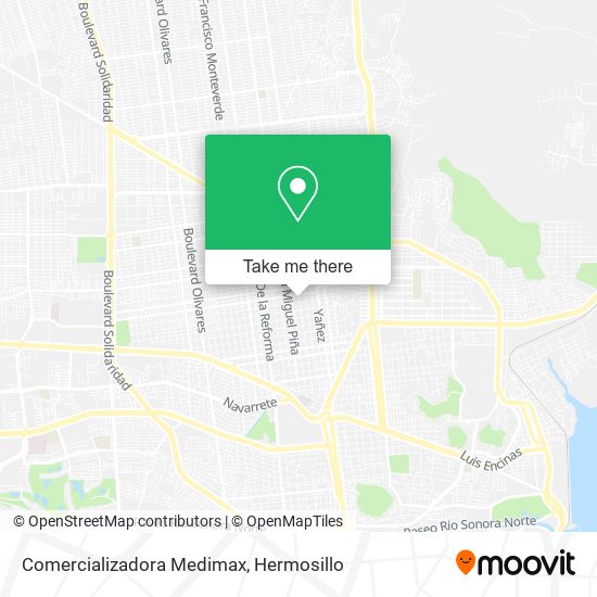 Comercializadora Medimax map