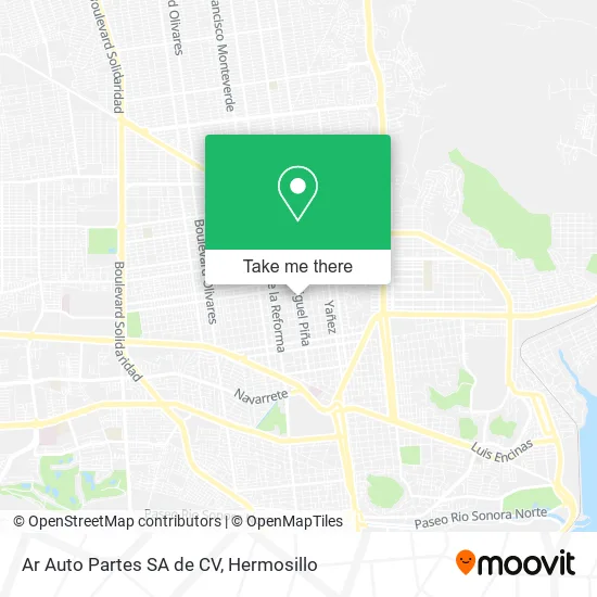 Ar Auto Partes SA de CV map