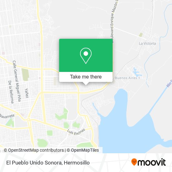 Mapa de El Pueblo Unido Sonora