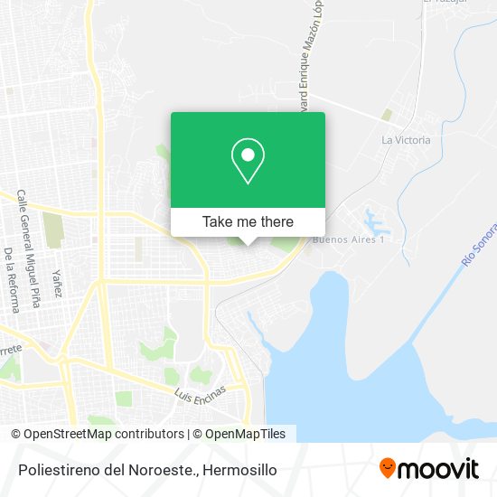 Mapa de Poliestireno del Noroeste.