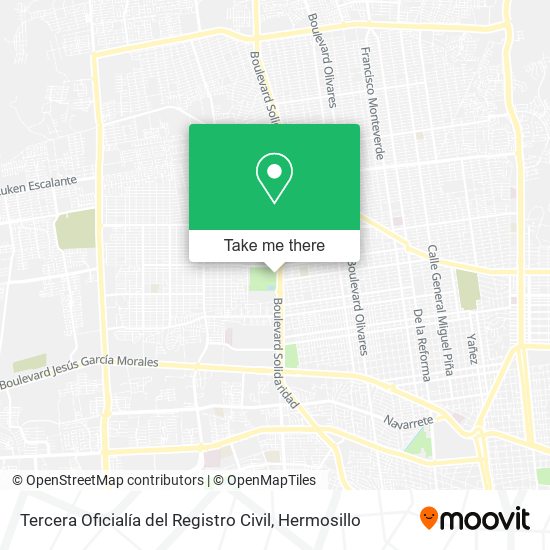 Mapa de Tercera Oficialía del Registro Civil