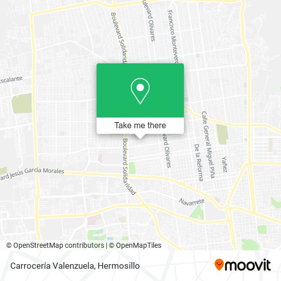 Carrocería Valenzuela map