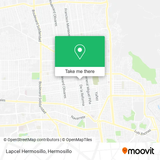 Lapcel Hermosillo map
