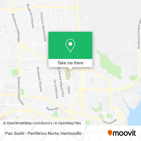 Pao Sushi - Periférico Norte map