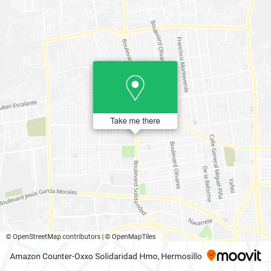 Mapa de Amazon Counter-Oxxo Solidaridad Hmo