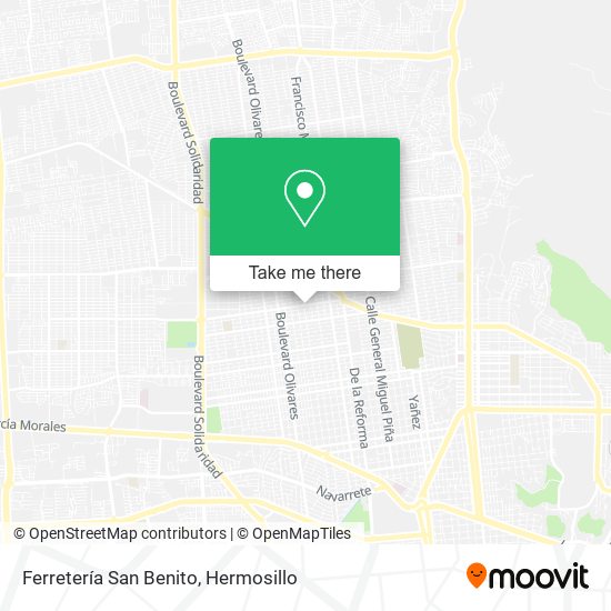 Ferretería San Benito map