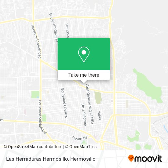 Las Herraduras Hermosillo map