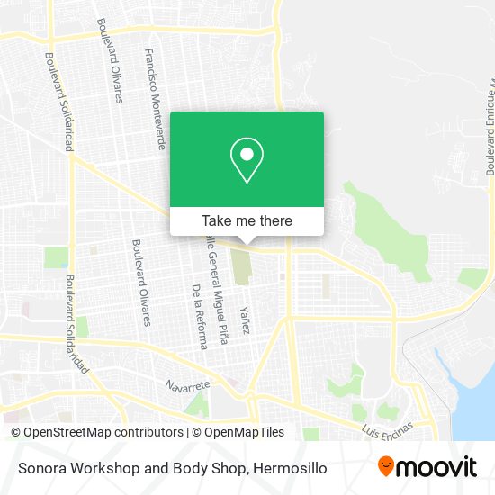 Mapa de Sonora Workshop and Body Shop