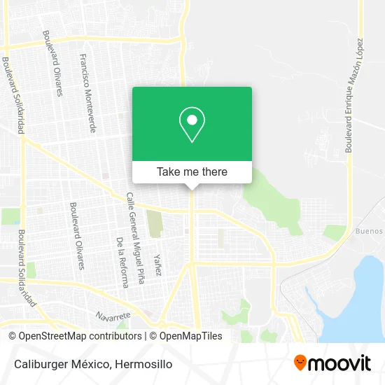 Caliburger México map