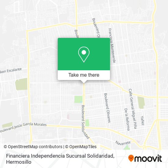Financiera Independencia Sucursal Solidaridad map