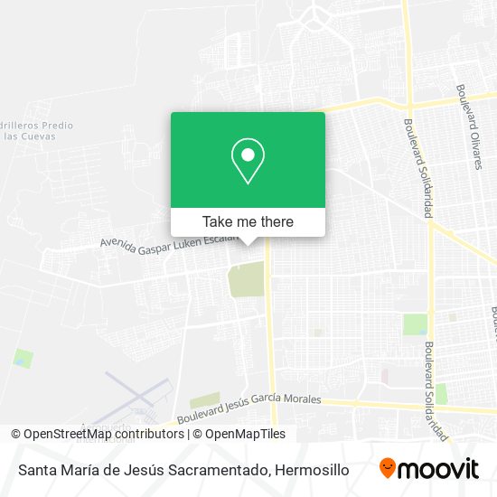 Santa María de Jesús Sacramentado map