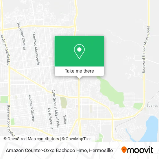 Amazon Counter-Oxxo Bachoco Hmo map