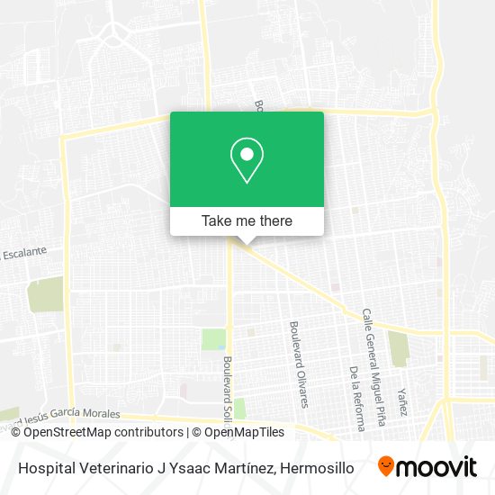 Mapa de Hospital Veterinario J Ysaac Martínez