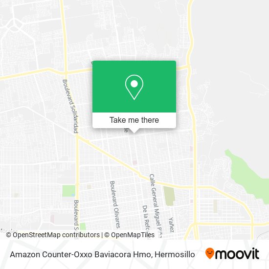 Mapa de Amazon Counter-Oxxo Baviacora Hmo