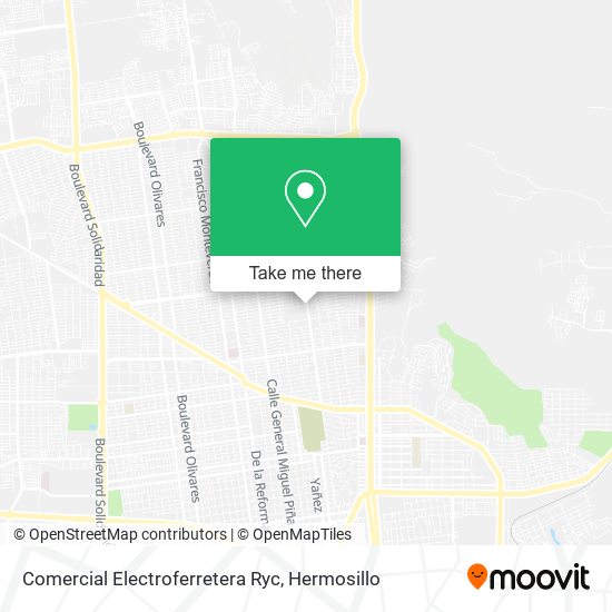 Comercial Electroferretera Ryc map