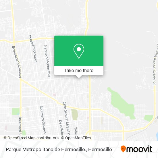 Parque Metropolitano de Hermosillo. map