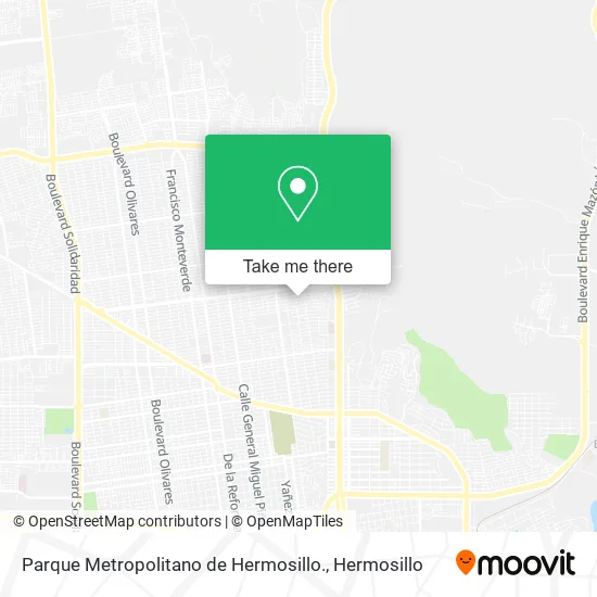 Mapa de Parque Metropolitano de Hermosillo.