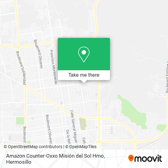 Amazon Counter-Oxxo Misión del Sol Hmo map