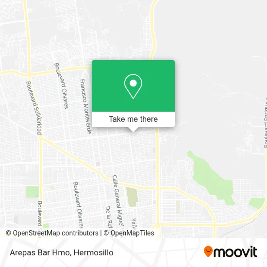 Arepas Bar Hmo map