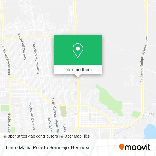 Mapa de Lente Mania Puesto Semi Fijo