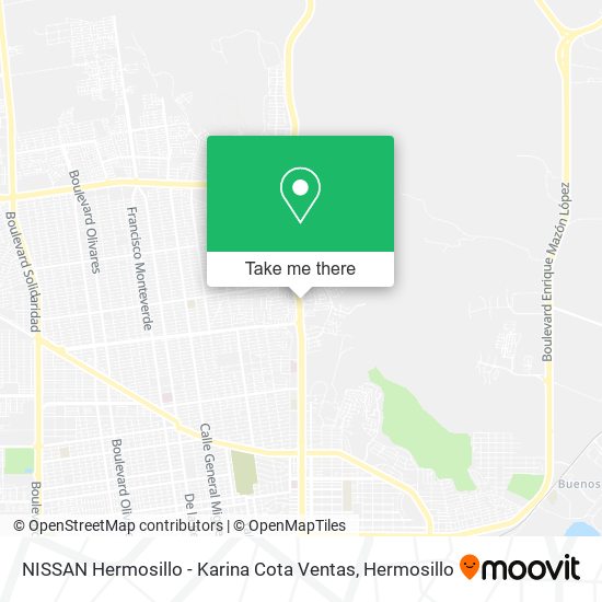 NISSAN Hermosillo - Karina Cota Ventas map