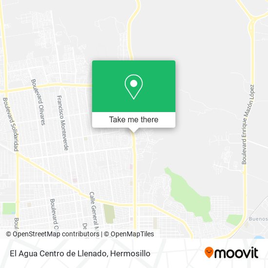 El Agua Centro de Llenado map