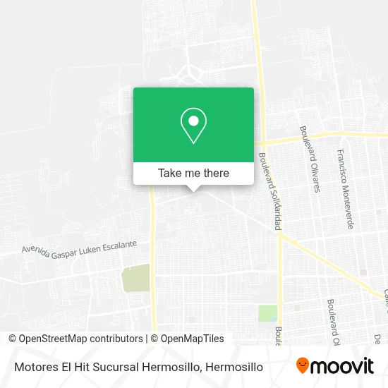 Motores El Hit Sucursal Hermosillo map
