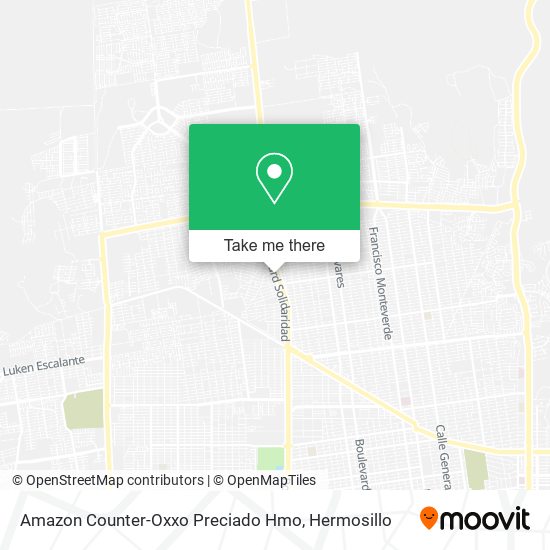 Mapa de Amazon Counter-Oxxo Preciado Hmo