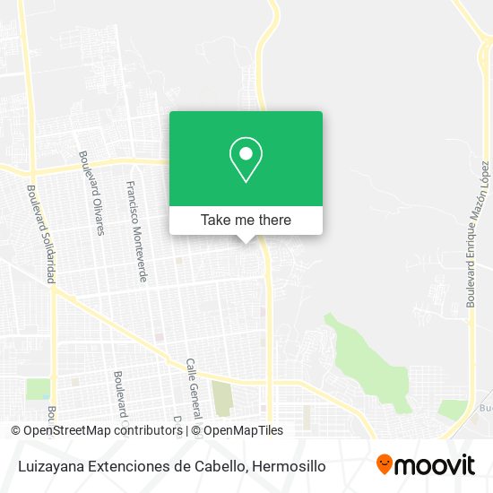 Mapa de Luizayana Extenciones de Cabello