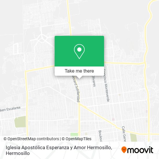 Mapa de Iglesia Apostólica Esperanza y Amor Hermosillo